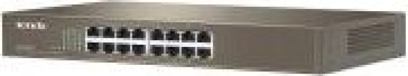 TEF1016D - Switch - 16 x 10/100 - stasjonær, rackmonterbar