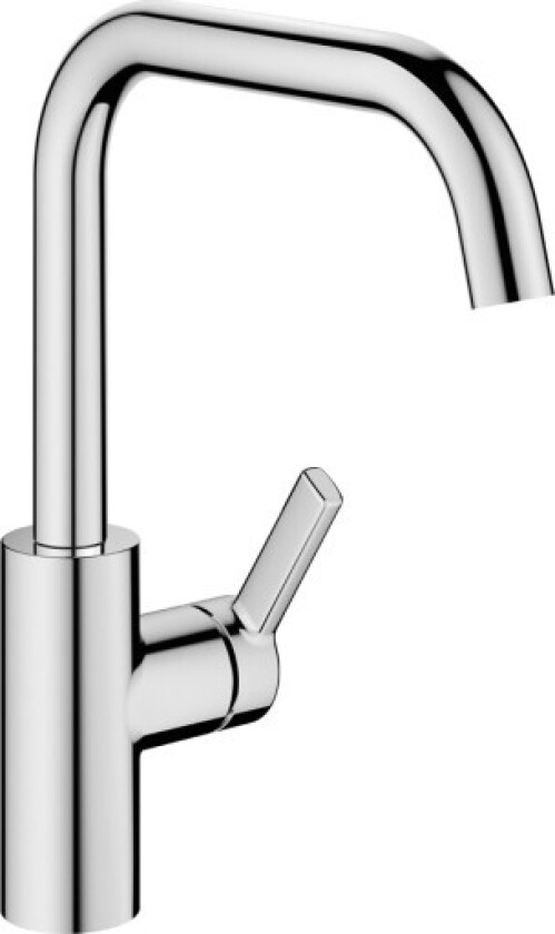 KWC LUNA E kjøkkenbatteri i krom med fast utløpstut.