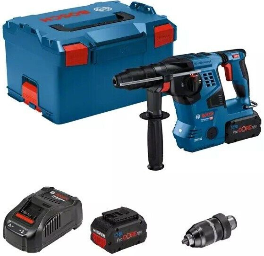 Professional GBH 18V-28 CF SDS-Plus batteridrevet borehammer 18 V Li-Ion inkl. batteri, inkl. lader, inkl. koffert (0611921002)