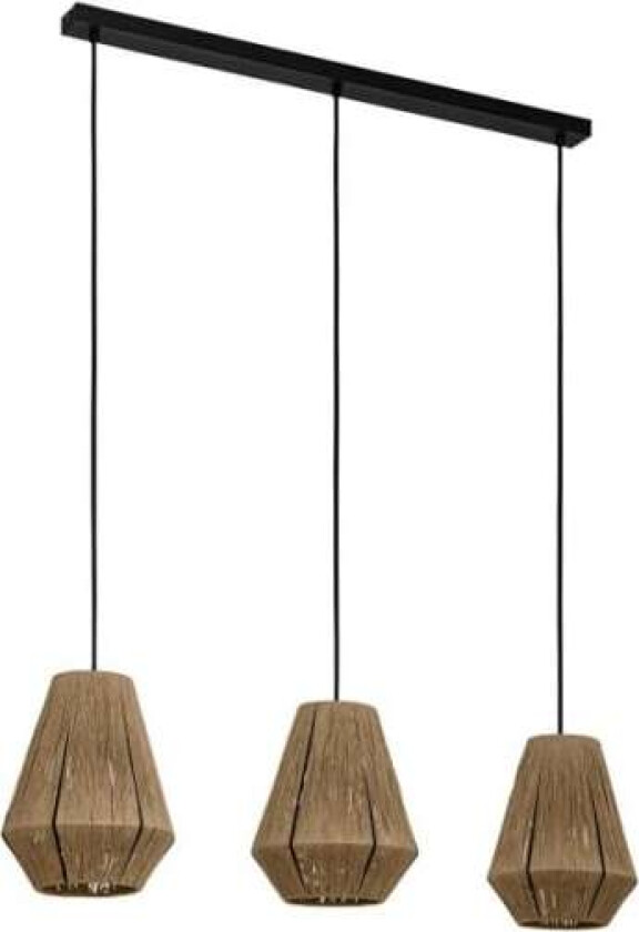 Alderney, Fleksibel montering, Sort, Naturlig, Beige, Stål, Tekstil, Sort, Innendørs