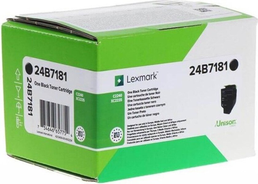 24B7157/ XC2235 Black Toner - Laser toner Svart