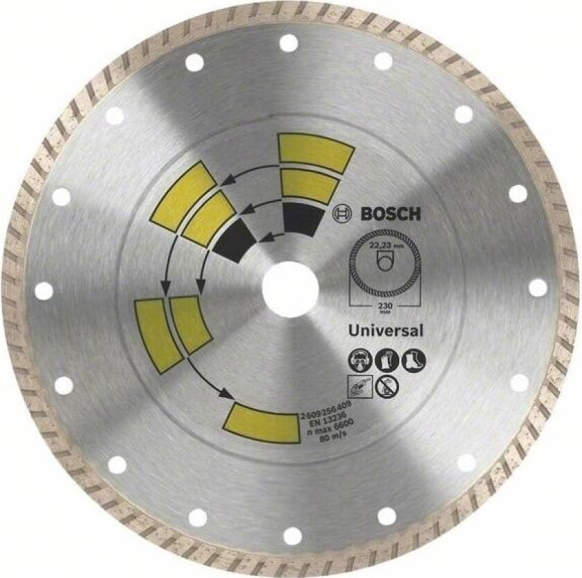 Accessories 2609256407 Bosch Diamantskæreskive Diameter 115 mm Diameter indv. 22.23 mm 1 stk
