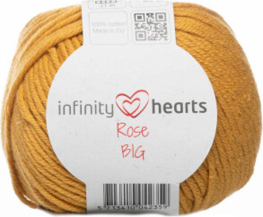 Uendelige hjerter Rose Big Garn 190 Sennep