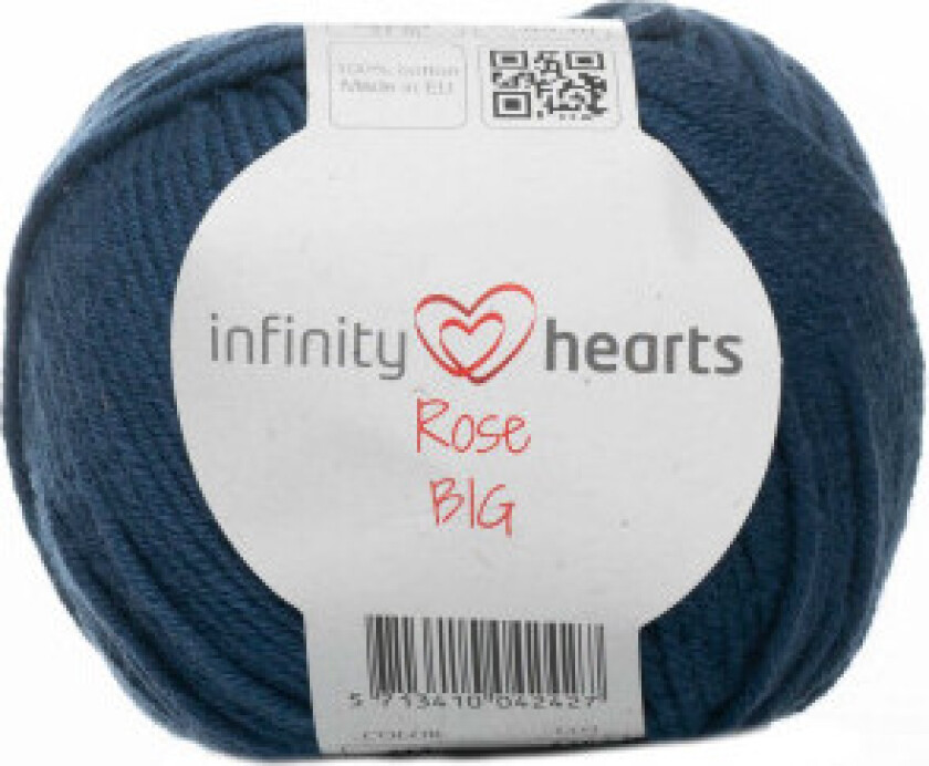 Evighetshjerter Rose Big Garn 114 Marineblå