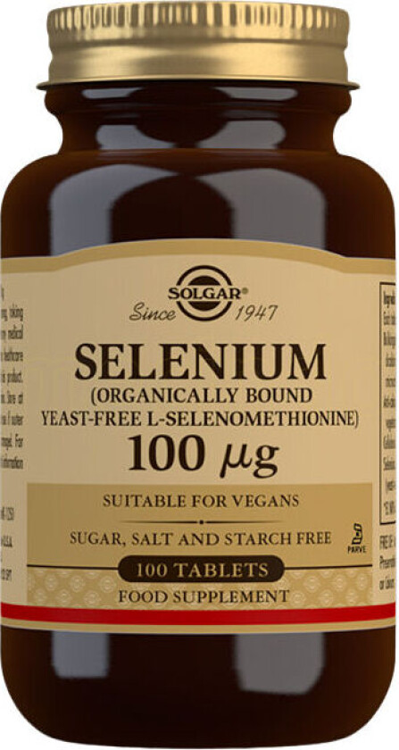 Selenium - 100 mcg - 100 Tabletter