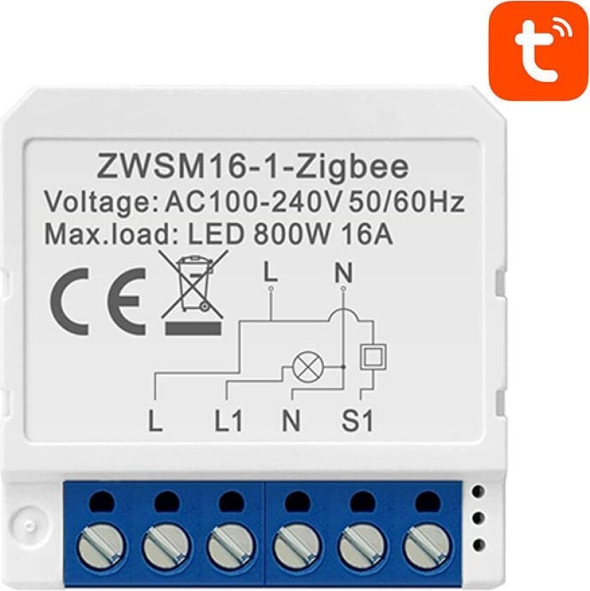 Smart ZigBee Recessed Switch ZWSM16-W1 TUYA