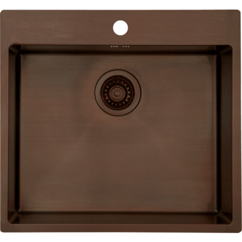 Kubus 540 kjøkkenvask, 54x44 cm, brun messing
