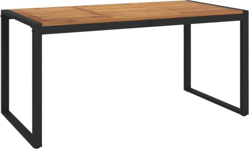 Hagebord med U-ben 160x80x75 cm heltre akasie