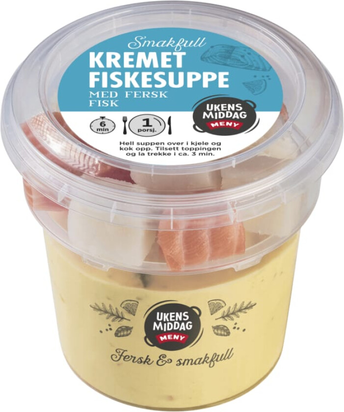 Fiskesuppe 4dl+ Fersk Topping Meny