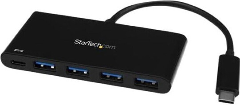 USB C Hub with PD 2.0 4-Port USB-hub - 4 porter - Svart