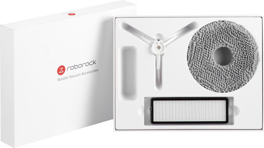 accessories Kit filter x 1 mop cloth x 2 side brush x 1 White