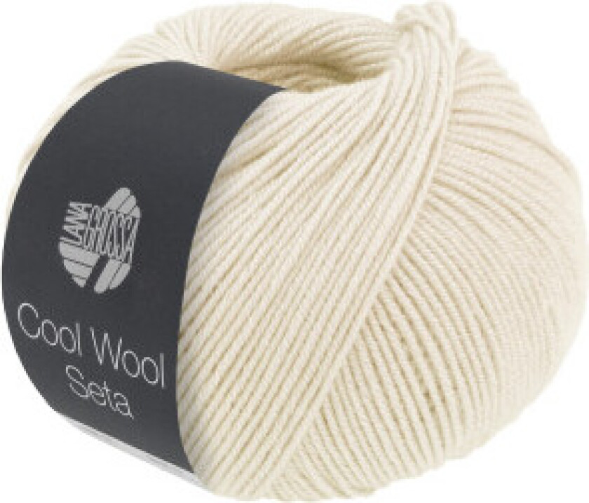 Cool Wool Seta Garn 01 Hvit