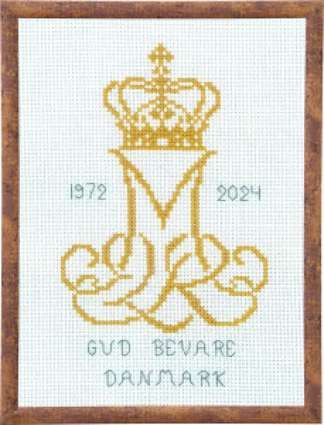 Broderisett God Save Denmark 15x20cm