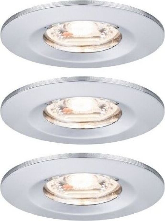 943.03, Innsunket spotlight, Ikke-utskiftbare pærer, 1 ampuller, LED, 2700 K, Kromfarget