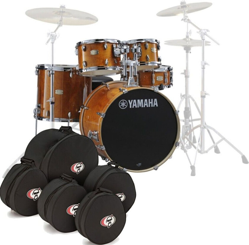 Stage Custom Birch Sbp0f5 Honey Amber - 5 Trommer (Shellpack)