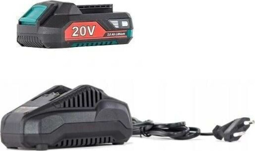 -LADER OG BATTERI 20V 2Ah B-20-BC-LI