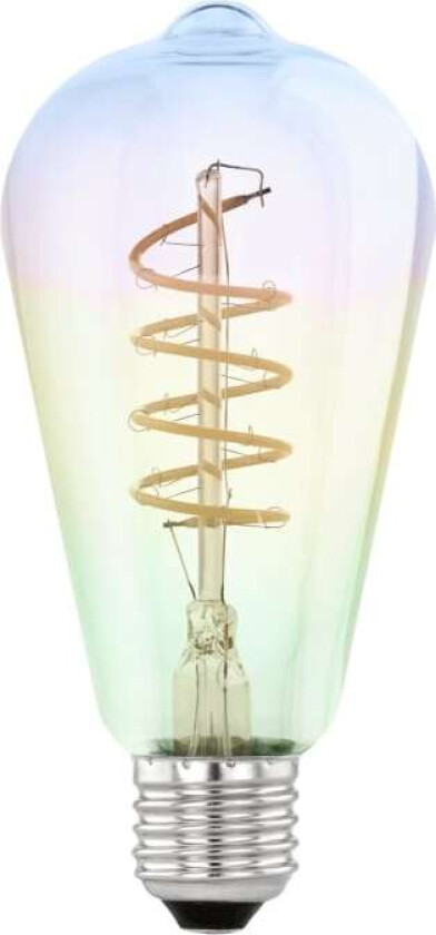 Eglo - LED-filamentlyspære - form: ST64 - E27 - 4 W (ekvivalent 21 W) - varmt hvitt lys - 2000 K - iriserende
