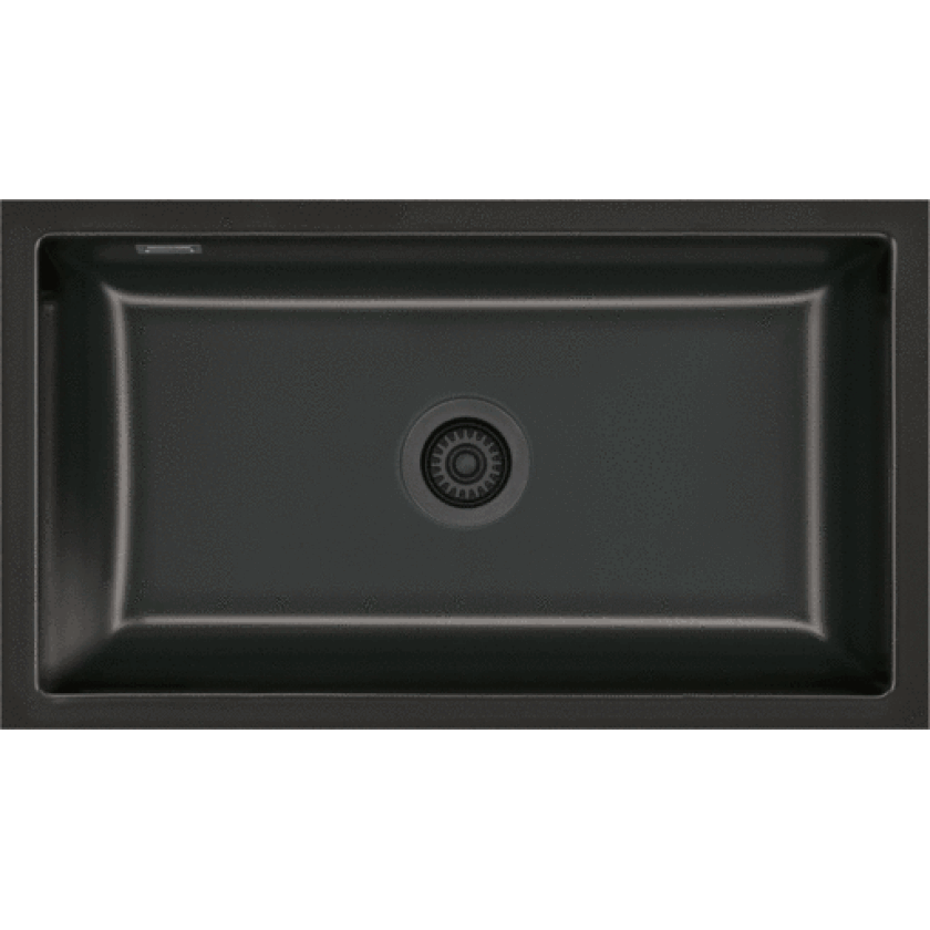 Mera 80U kjøkkenvask, 77,6x44,1 cm, matt sort
