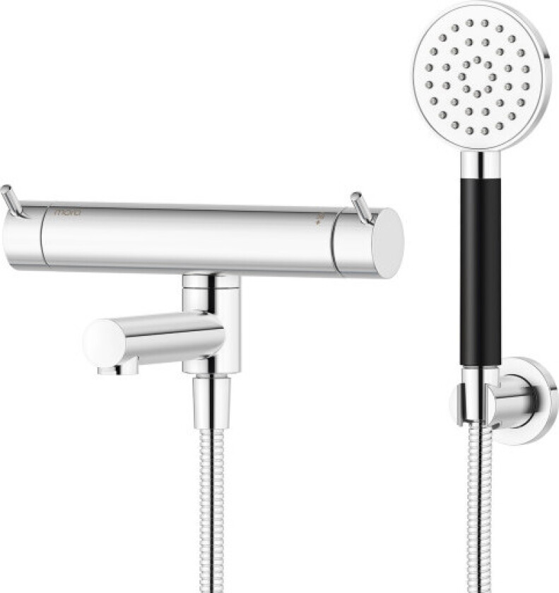 Inxx II badekarmatur med dusjsett, krom