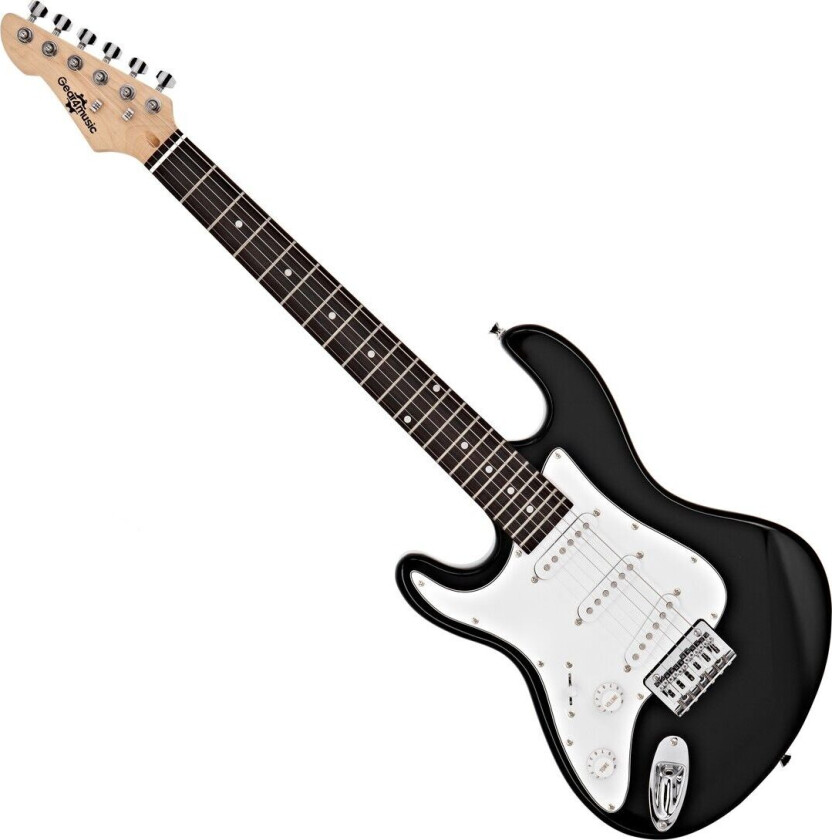Gear4Music 3/4 LA Venstrehendt Elektrisk Gitar fra Gear4music Black - Nesten Nytt