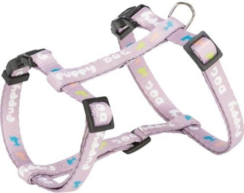 Junior Puppy H-Harness with Lead M-L: 27-45cm/10mm 2m. light lilac