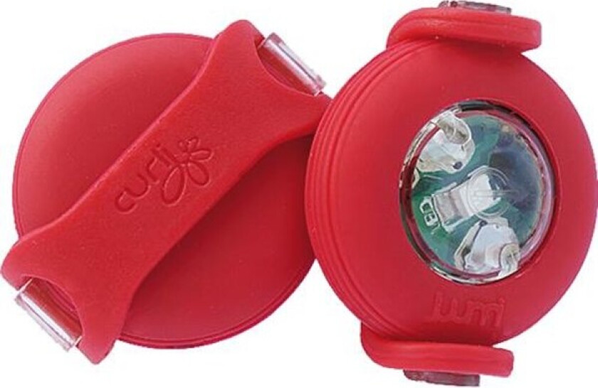 Curli LED-lampe Rød, 2 stk