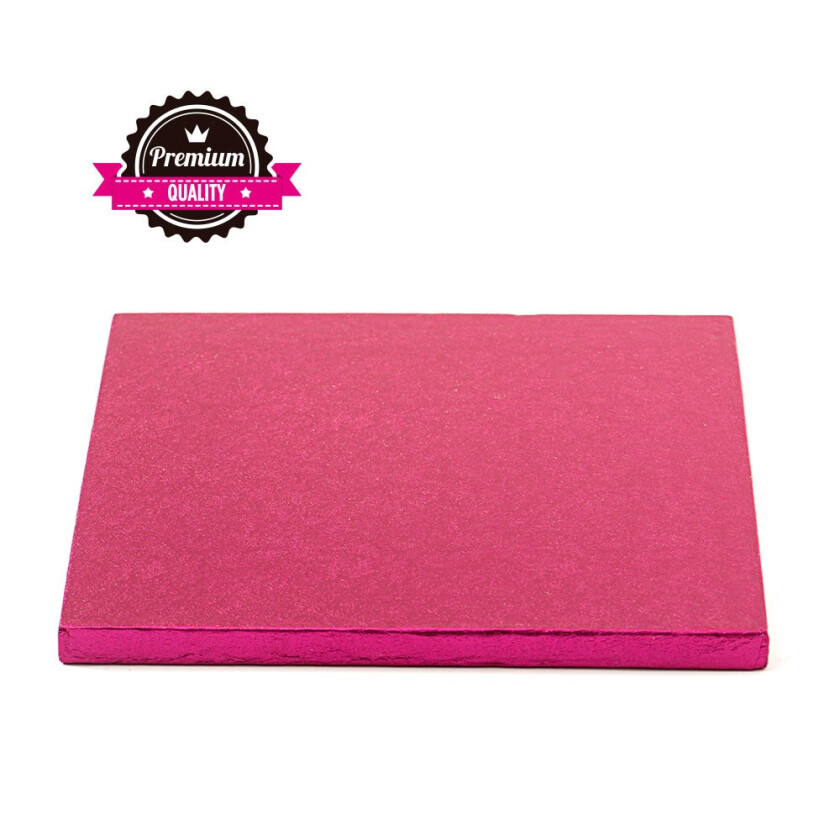 Kake Drum Kvadrat Fuchsia Rosa 35cm