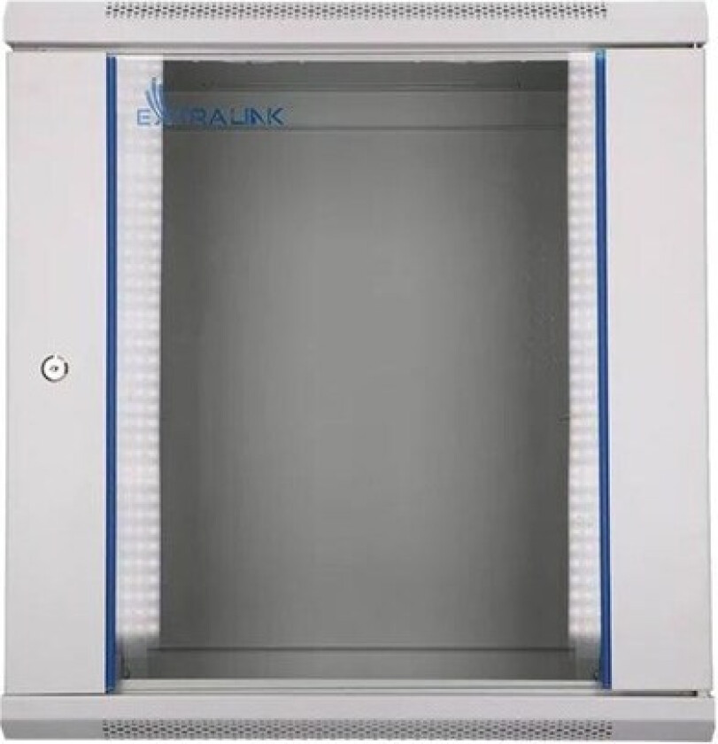 Extralink - Rack skap - 600x600 mm - veggmonterbar, står på gulv - grå - 12U - 19