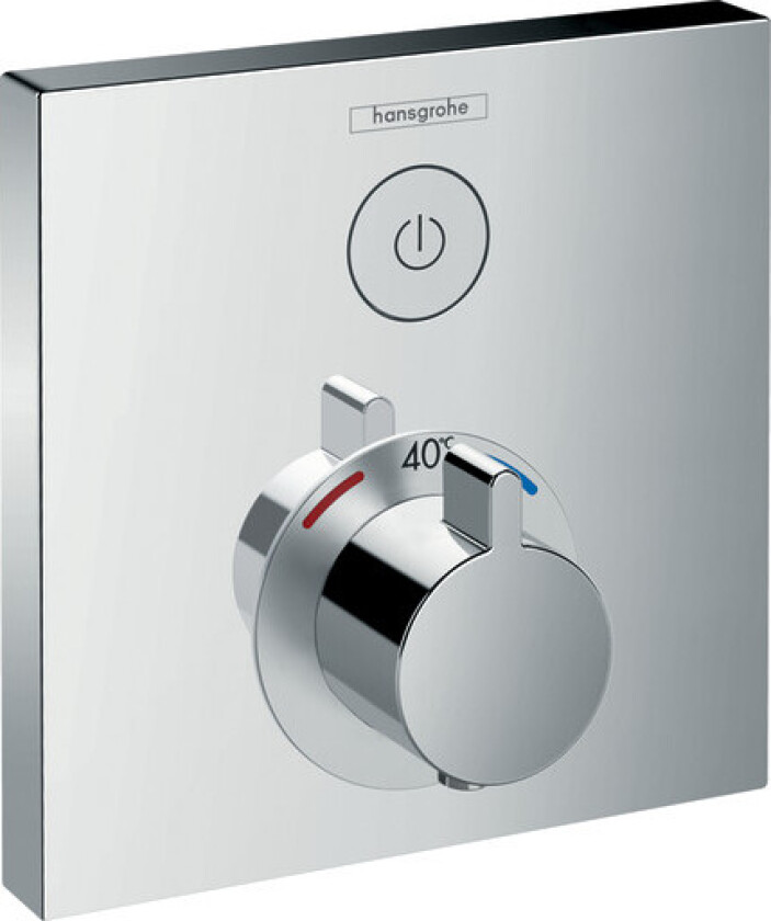 Ecostat Select E dusjbatteri, krom