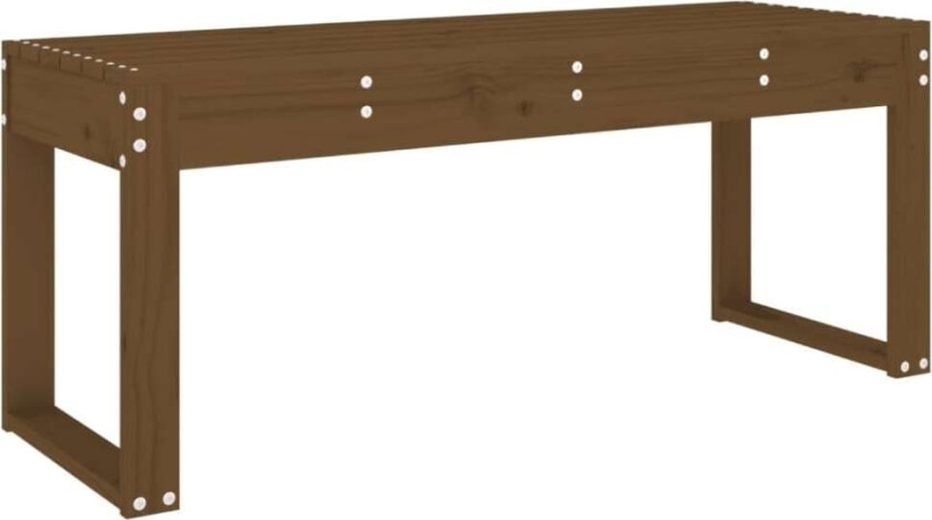 Hagebenk honningbrun 110x38x45 cm heltre furu