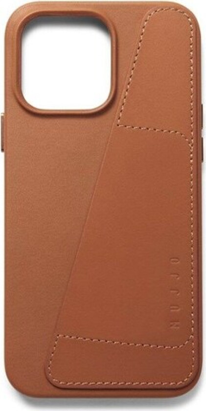 iPhone 14 Pro Max Leather Wallet Deksel - Brun