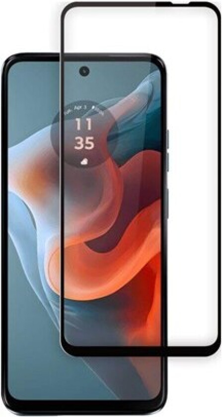 Screenor - Skjermbeskyttelse for mobiltelefon - full deksel - glass - rammefarge svart