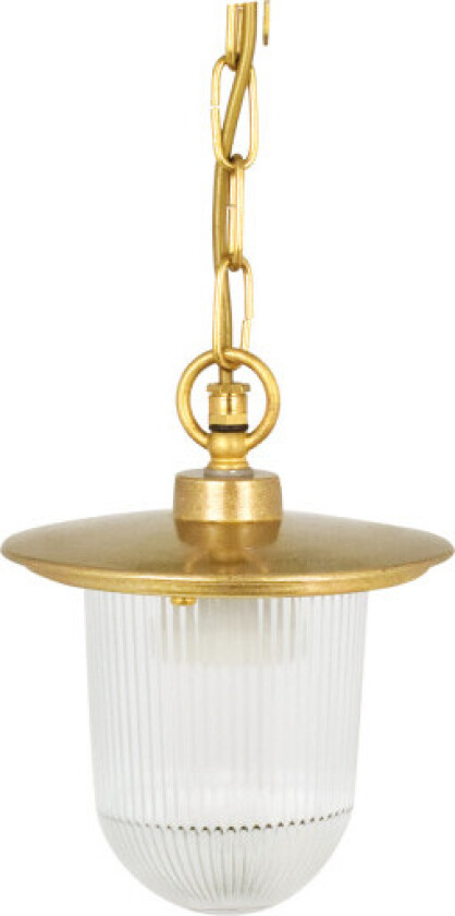 219 Pendel med riflet glass støpt messing IP44