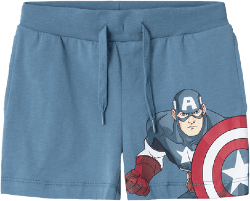 Mayan Captain America shorts - provincial blue
