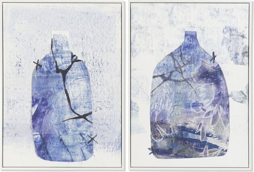 Maleri DKD Home Decor 52,2 x 4,5 x 73 cm Vase Skandinavisk (2 kvanta)