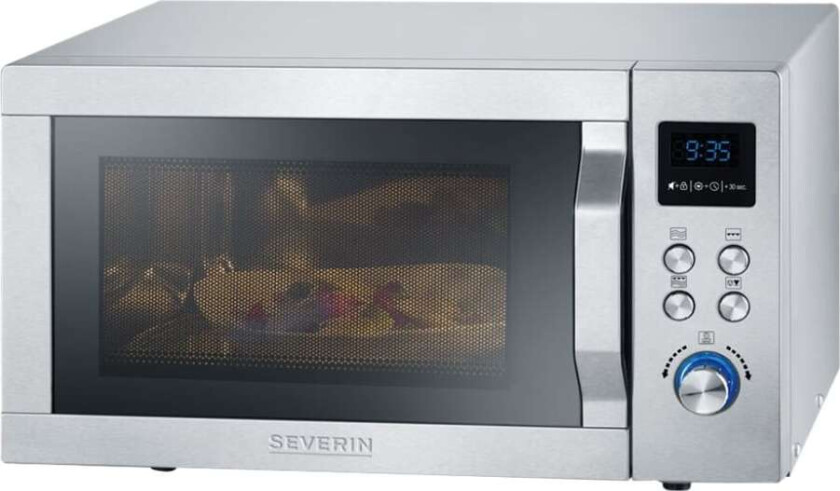 Severin MW 7751 - Mikrobølgeovn med grill - 20 liter - 800 W - rustfritt stål