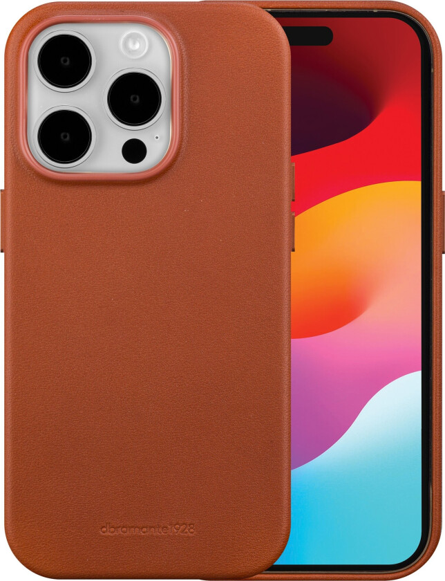 Dbramante1928 Roskilde Magsafe Full-grain Leather Iphone 15 Pro Gyllenbrun