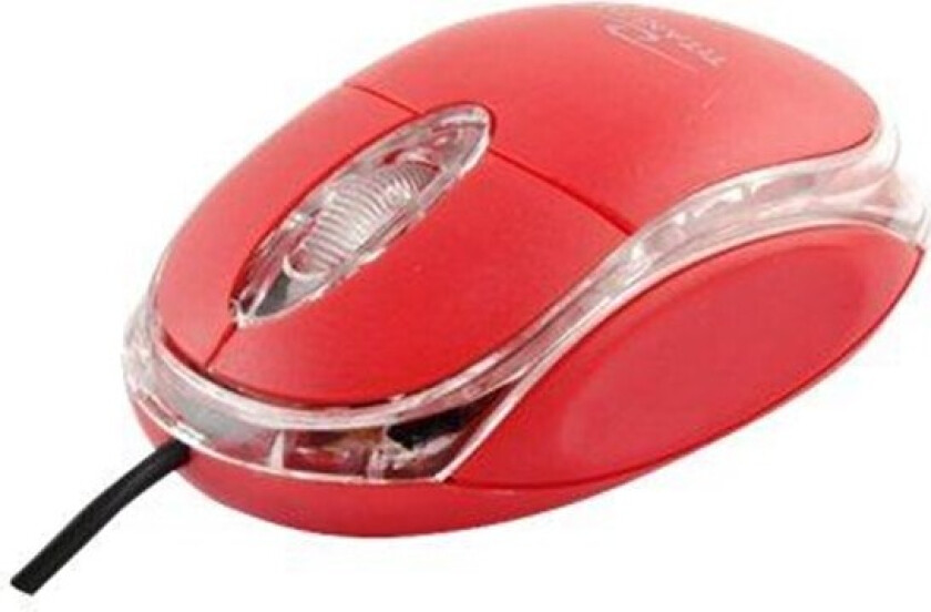 Titanum RAPTOR 3D Wired Mouse USB Red - Mus - Optisk - 3 knapper - Rød