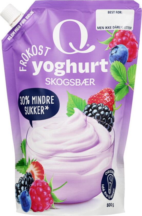 Q Frokostyoghurt Skogsbær pose 800g