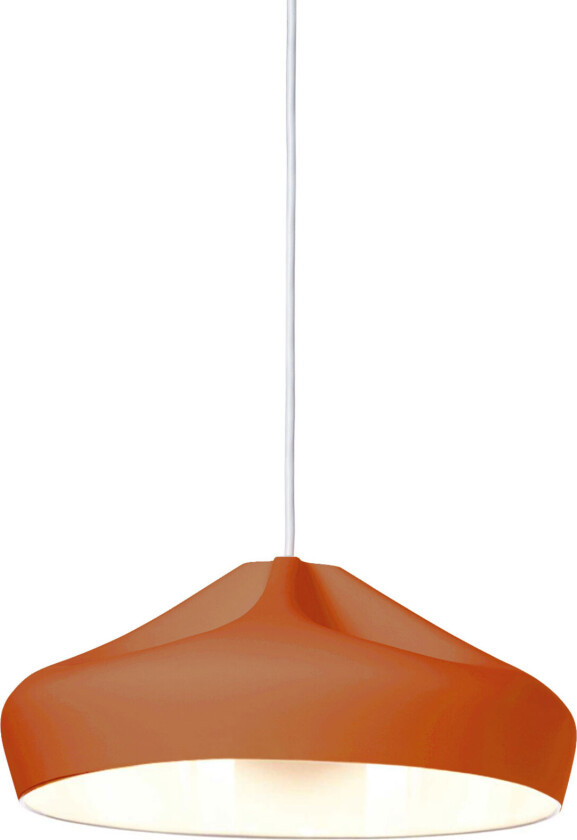Pleat Box 36 E14 - Terracotta, White