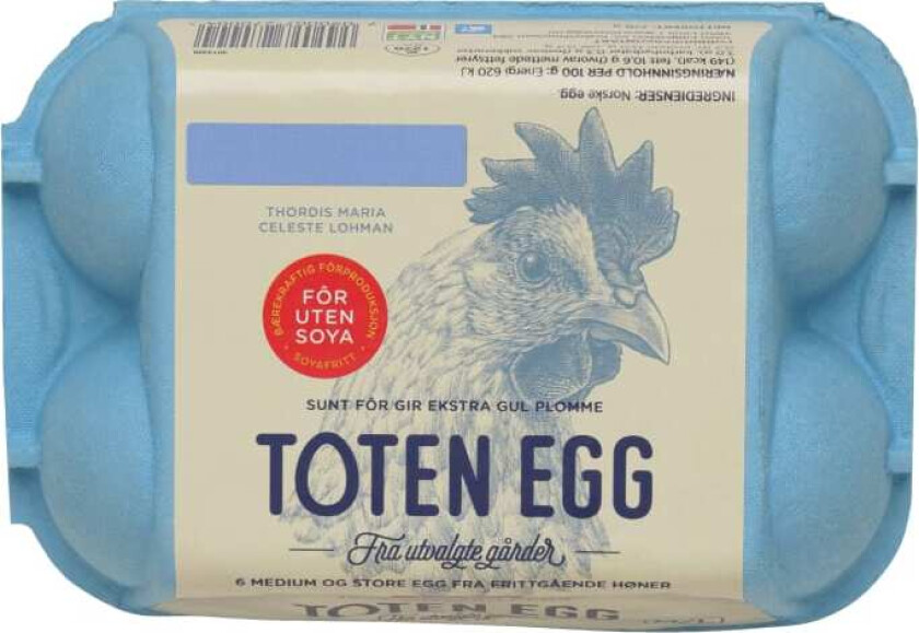 Toten Egg 6pk Ferske Soyafri