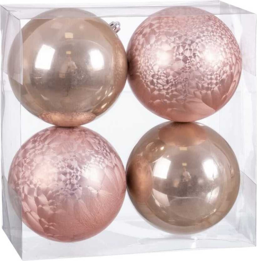 Juletrekuler Beige Plast 10 x 10 x 10 cm (4 antall)