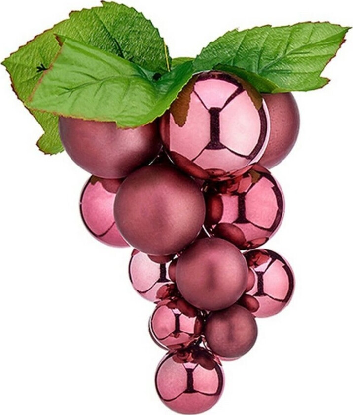 Juletrekule Druer Liten Rosa Plast 15 x 15 x 20 cm