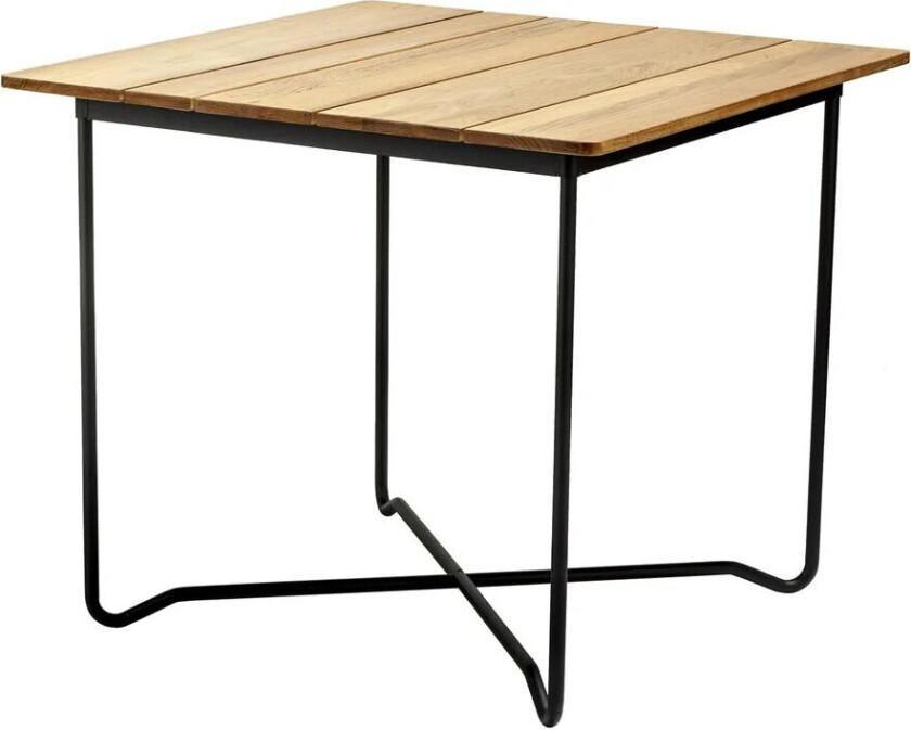 Grinda bord Teak, small, svart stativ