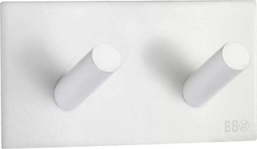 håndkleknagg, matt hvit