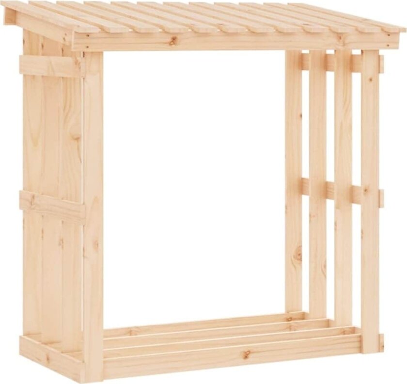 Vedstativ 108x64,5x109 cm heltre furu