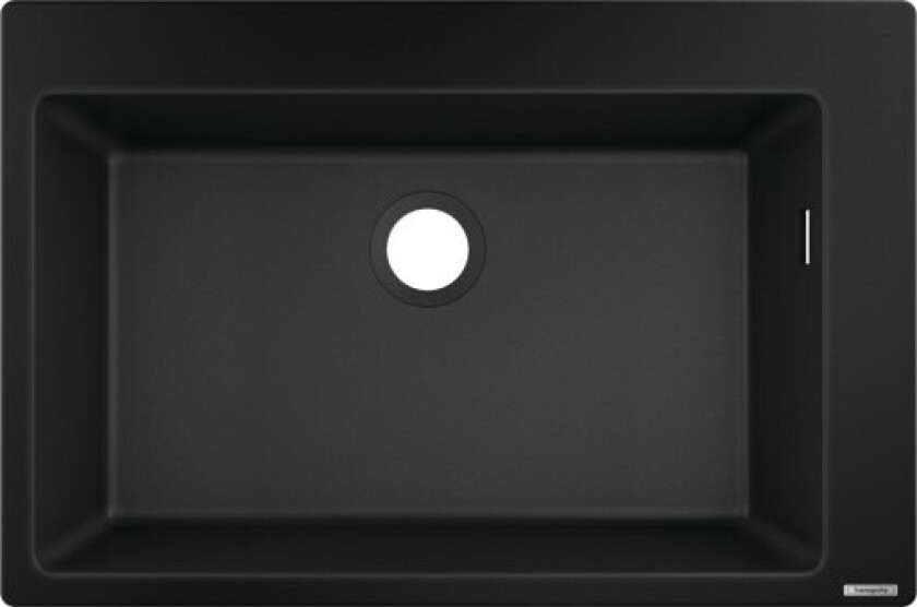 kjøkkenvask, 77x51 cm, sort