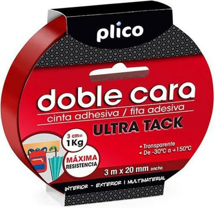Dobbeltsidig tape PLICO Ultra Tack Transparent