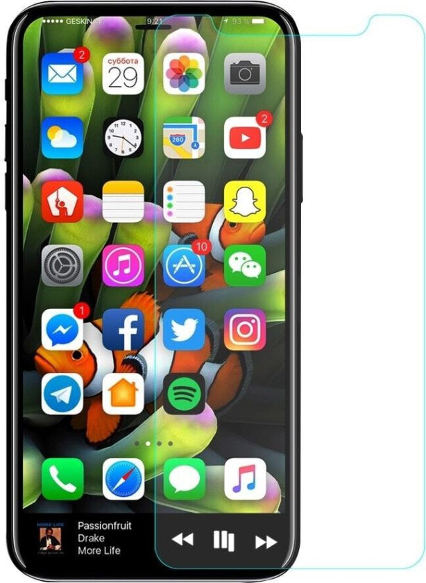 iPhone X/Xs/iPhone 11 Pro Skjermbeskytter Glasberga