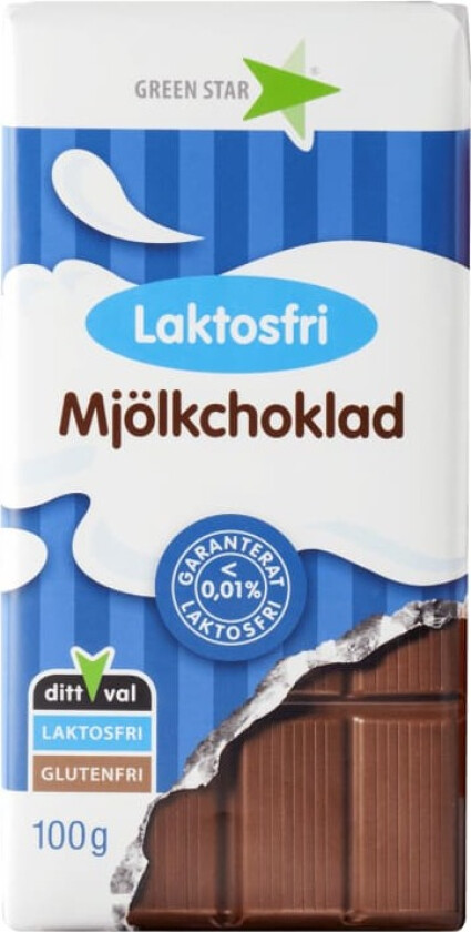 Green Melkesjokolade Laktosefri 100g